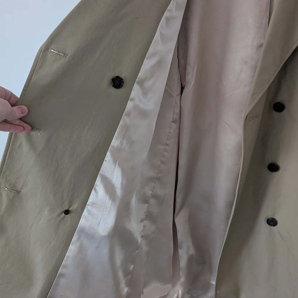 J. Crew Relaxed Oversized Tan Trench Coat - Picture 6 of 13